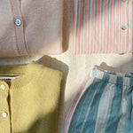 Konges Sløjd A/S WOVEN SHORTS & BLOOMERS basil/orchid/bleu stripe
