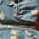 Konges Sløjd A/S WOVEN PANTS bow kitty denim