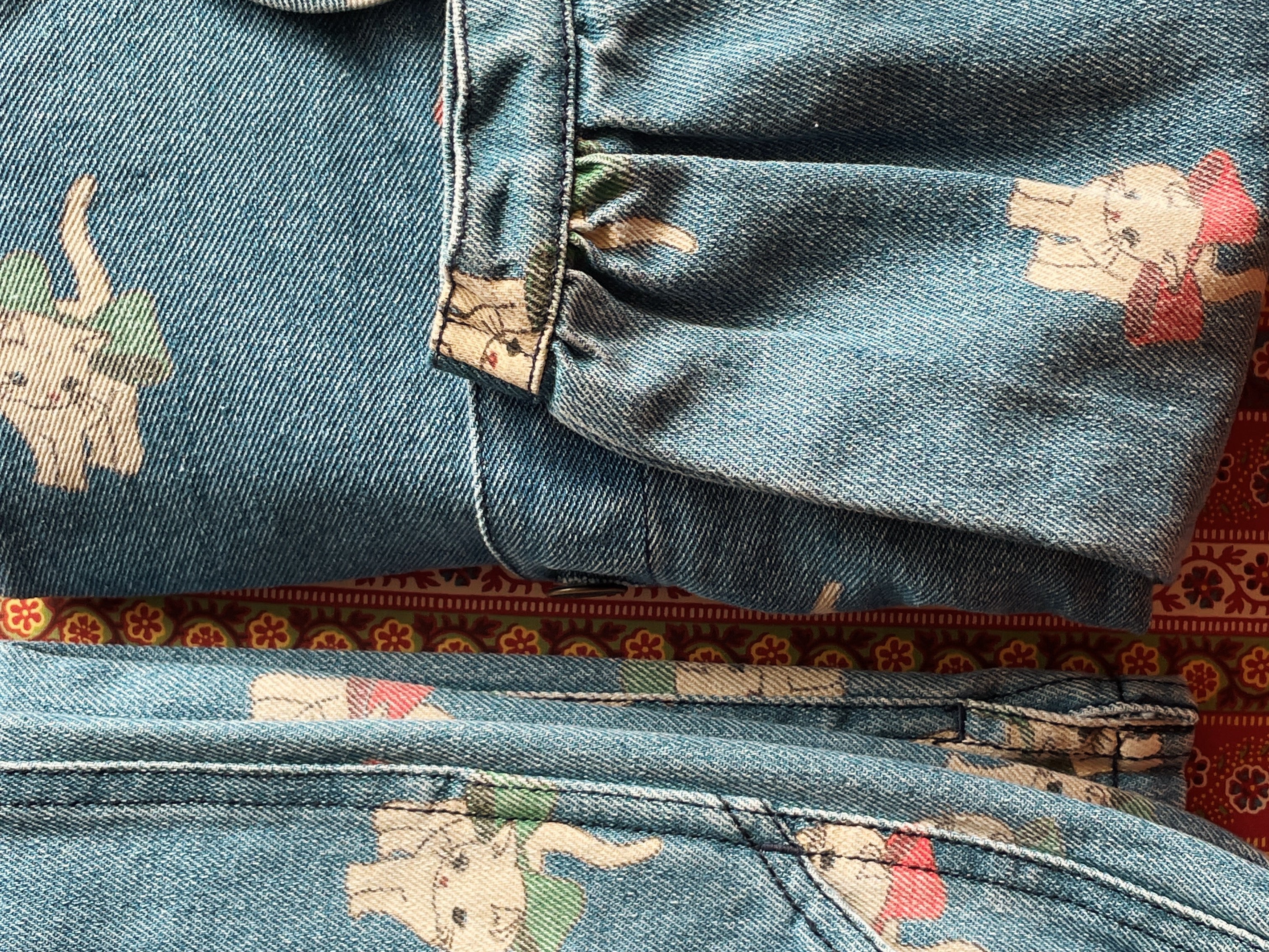 Konges Sløjd A/S WOVEN PANTS bow kitty denim