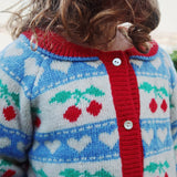 Konges Sløjd A/S KNITTED CARDIGANS cherry stripe