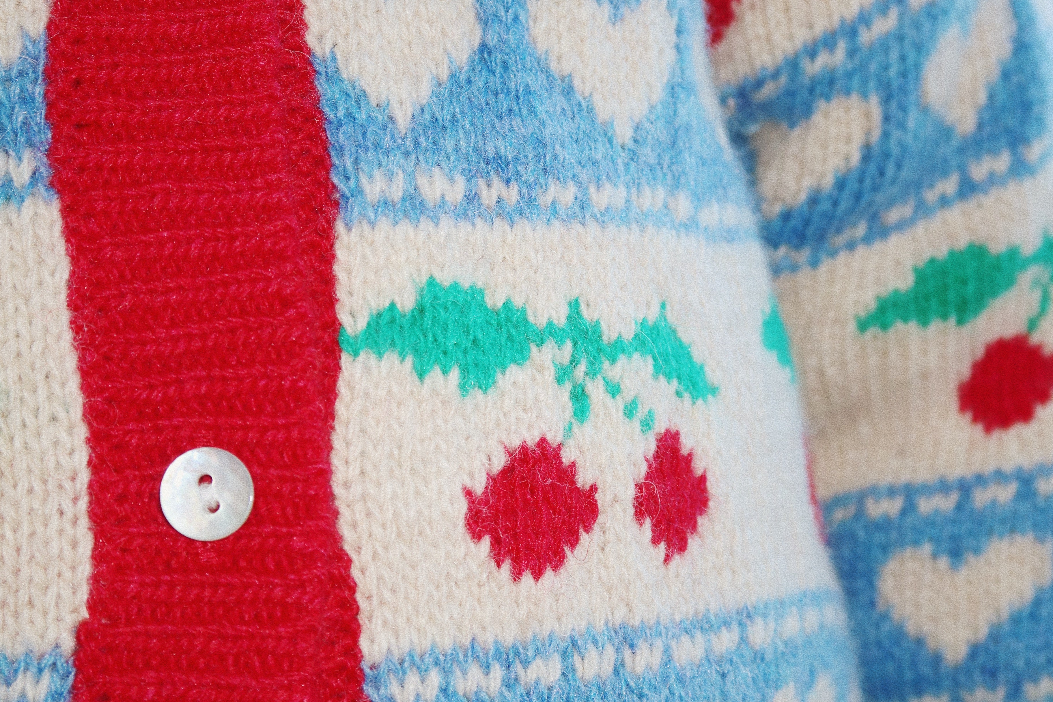 Konges Sløjd A/S KNITTED CARDIGANS cherry stripe