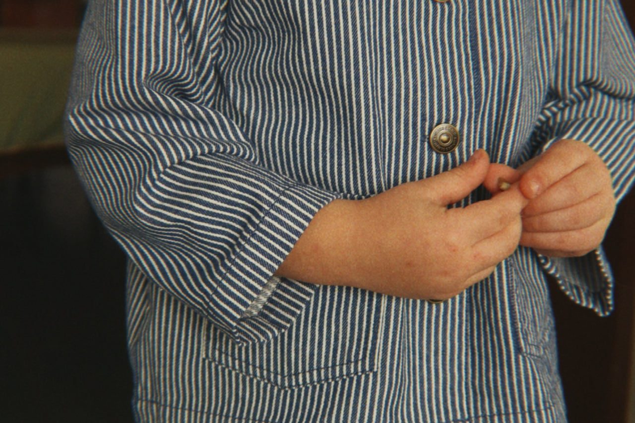 Konges Sløjd A/S WOVEN JACKETS & VESTS blue stripe