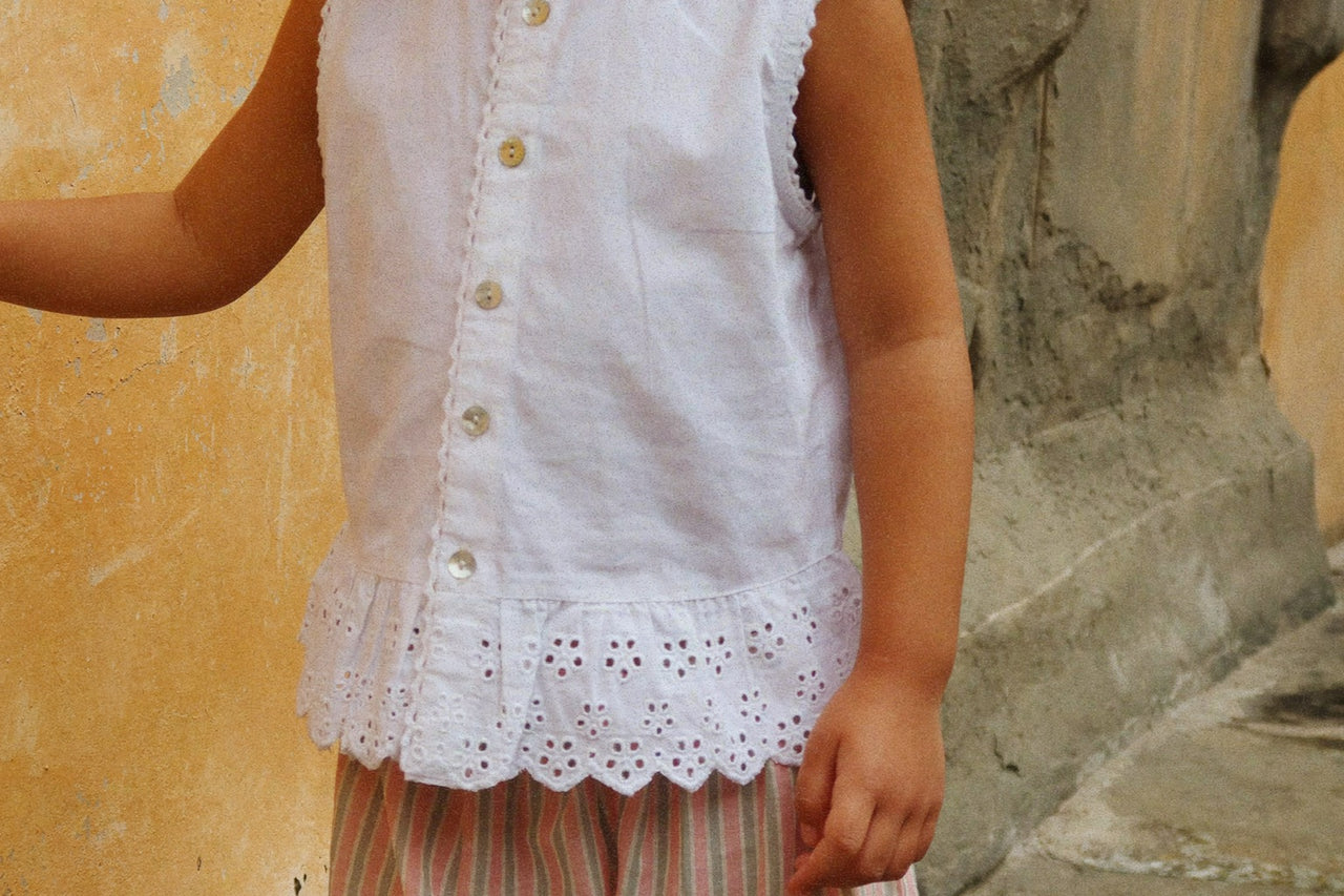Konges Sløjd A/S WOVEN SHORT SLEEVE SHIRTS bright white