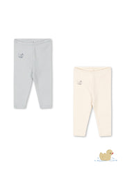 Konges Sløjd A/S JERSEY PANTS buttercream/pearl blue