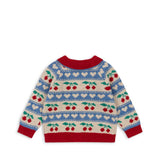 Konges Sløjd A/S KNITTED CARDIGANS cherry stripe