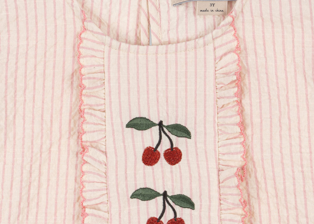 Konges Sløjd A/S WOVEN SHORT SLEEVE SHIRTS peony stripe
