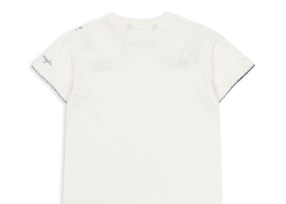 Konges Sløjd A/S JERSEY T-SHIRTS off white/bow collar