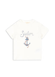 Konges Sløjd A/S JERSEY T-SHIRTS off white/sailor