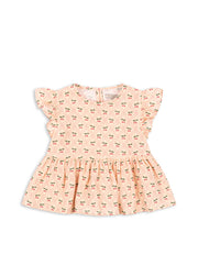 Konges Sløjd A/S WOVEN SHORT SLEEVE SHIRTS cherry pink motif