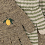 Konges Sløjd A/S GLOVES lemon/stripe