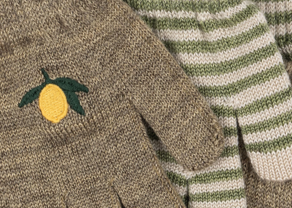 Konges Sløjd A/S GLOVES lemon/stripe