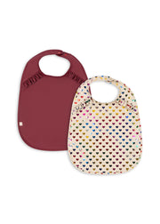 Konges Sløjd A/S DINNER BIBS coeur glitter/sangria