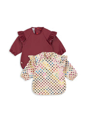 Konges Sløjd A/S DINNER BIBS coeur glitter/sangria