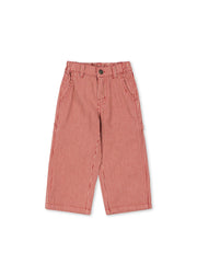 Konges Sløjd A/S WOVEN PANTS milk rouge stripe