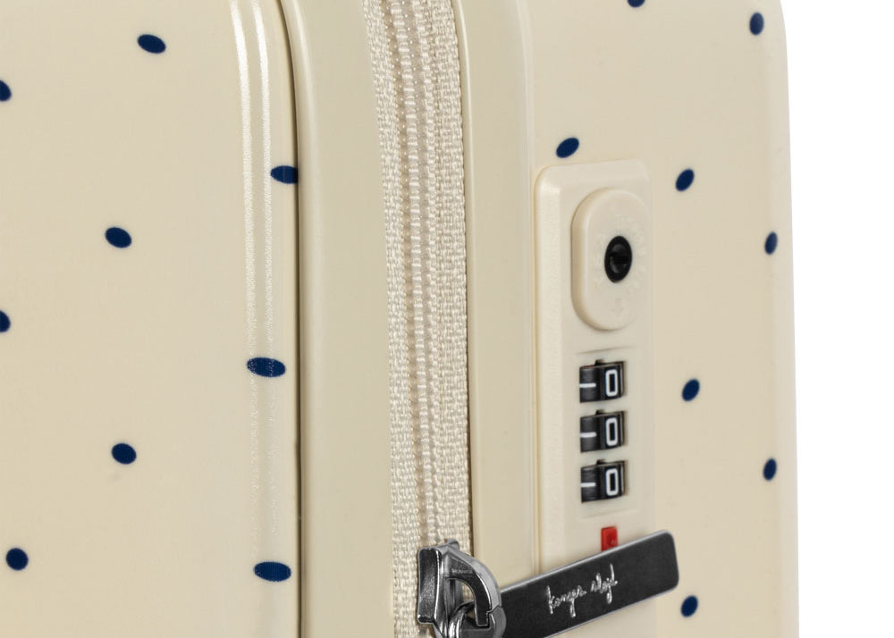 Konges Sløjd A/S TRAVEL SUITCASE navy dot