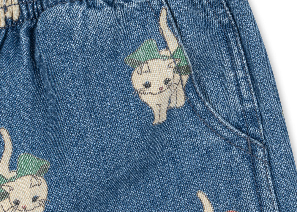 Konges Sløjd A/S WOVEN PANTS bow kitty denim