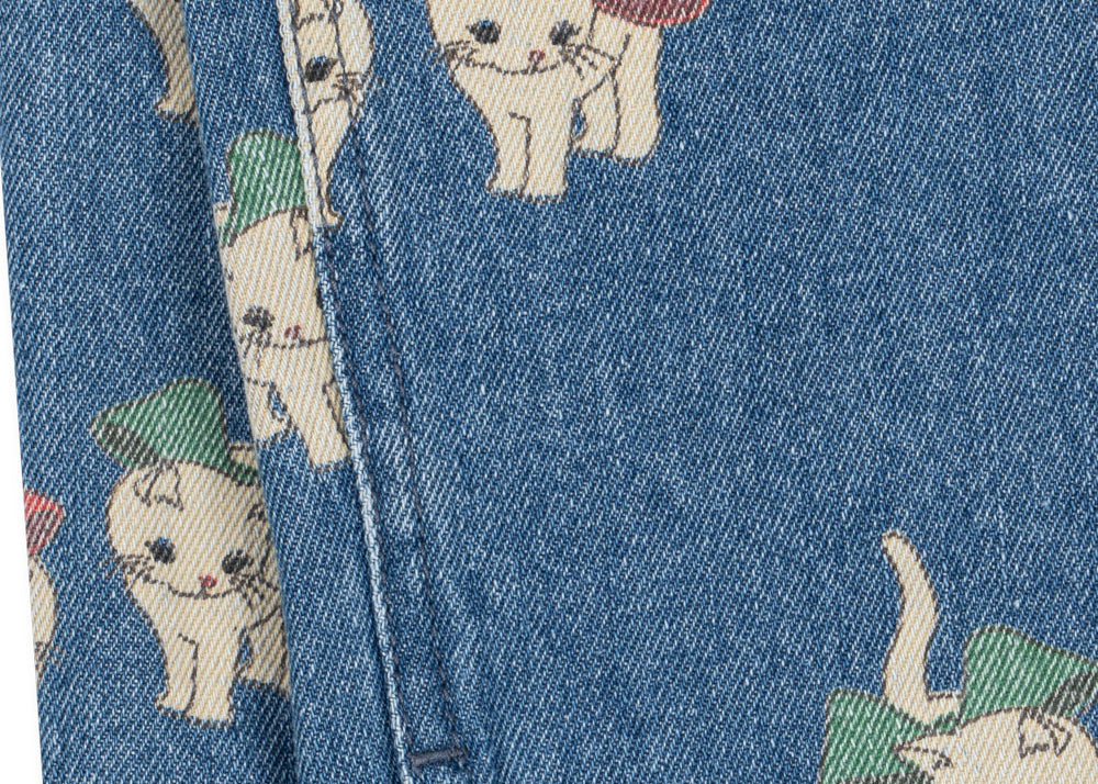 Konges Sløjd A/S WOVEN PANTS bow kitty denim