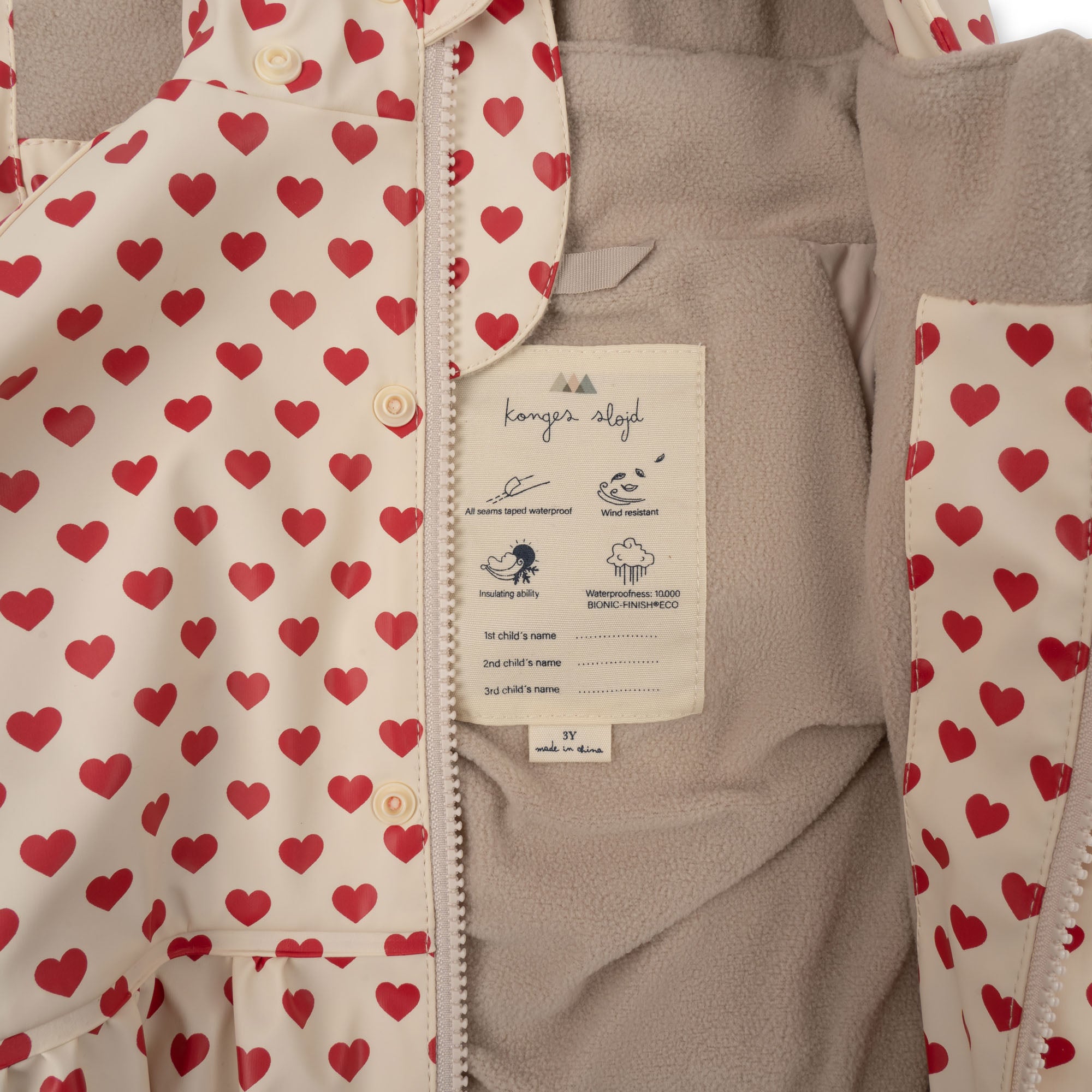 Konges Sløjd A/S RAINWEAR coeur rouge